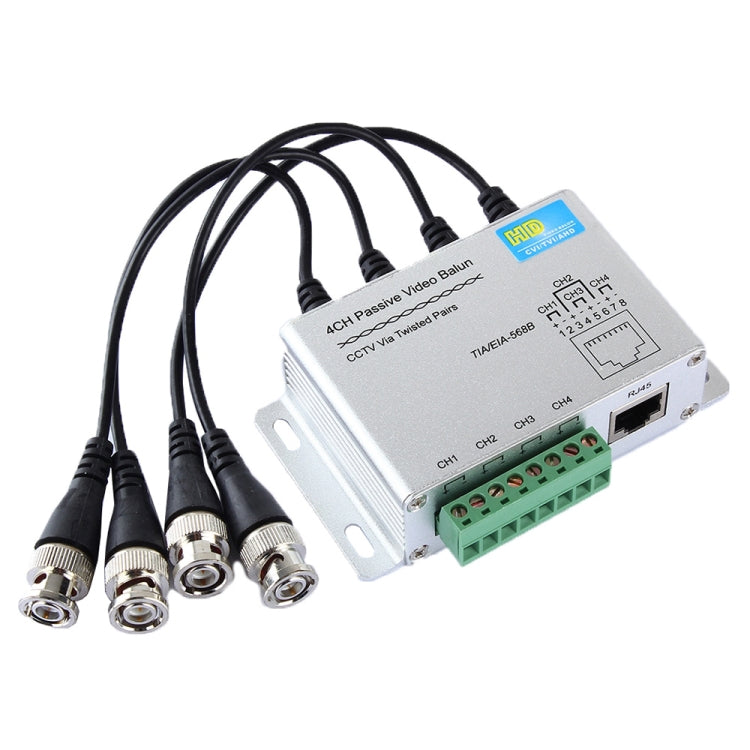 HD204A-F HD-CVI/TVI/AHD CCTV 4CH UTP Passive Video Balun, HD204A-F HD204A-F HD-CVI/TVI/AHD CCTV 4CH UTP Passive Video Balun, HD204A-F